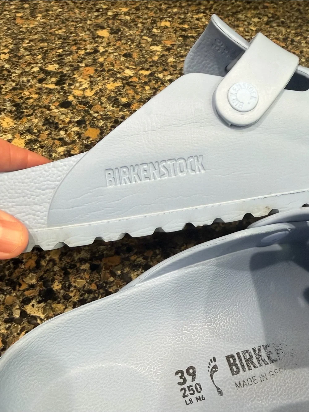 Ladies Birkenstock, Boston Light Blue Slip-On Clogs 39 - Picture 5 of 7